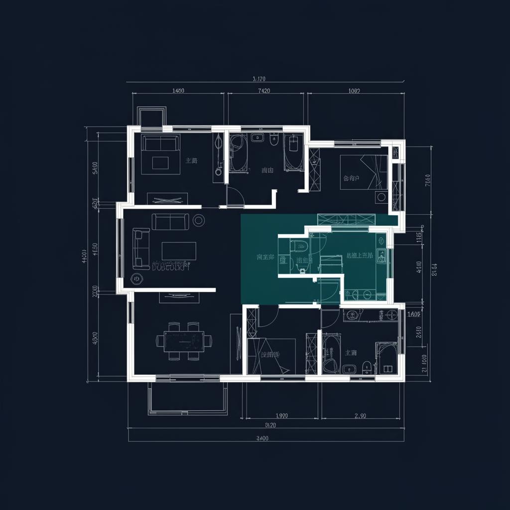 Interactive isometric floorplan of a luxury apartment
